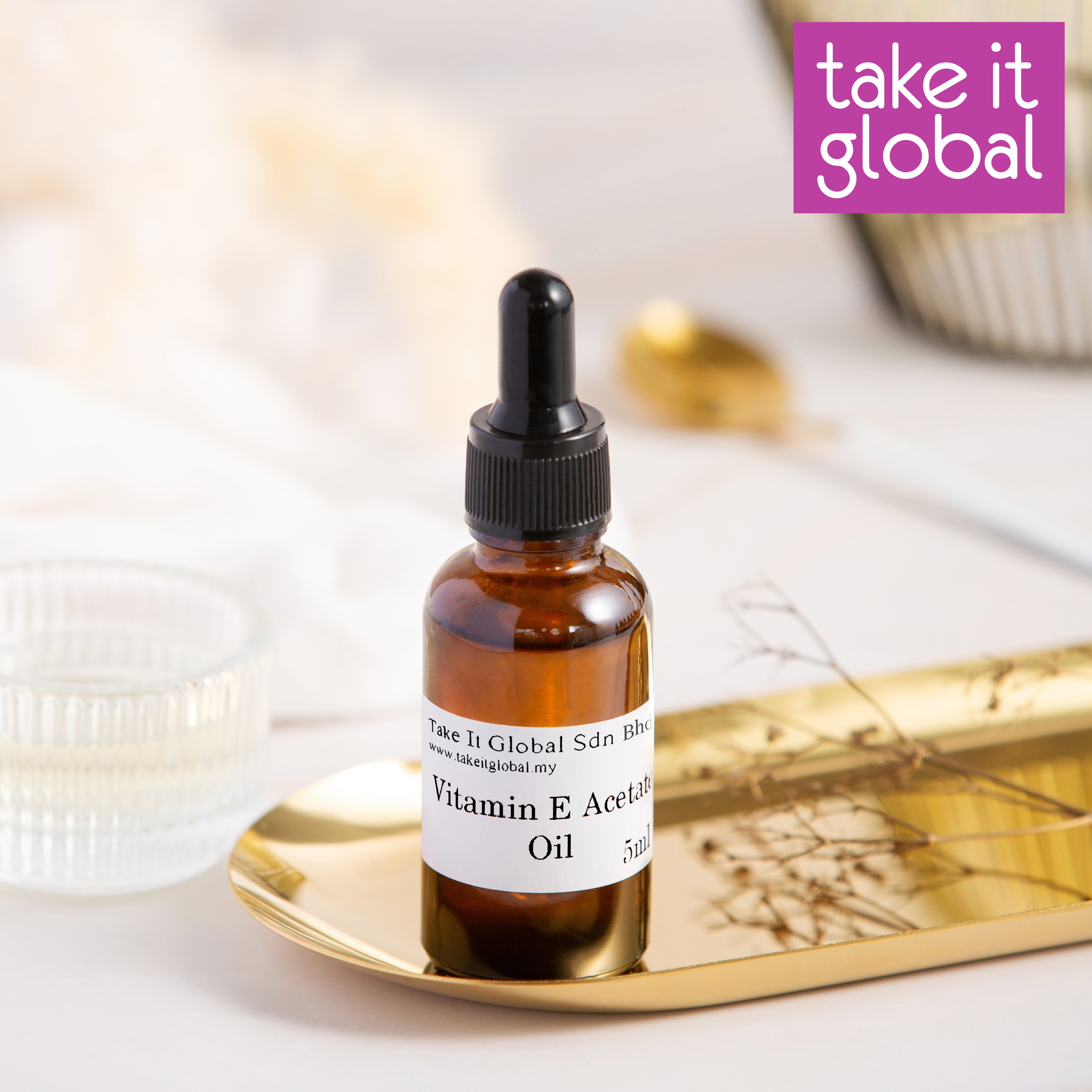 Pure Vitamin E Acetate Oil / Tocopheryl Acetate - 1g = 1000 IU