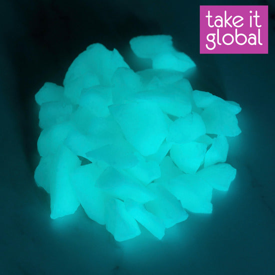 Glow in the dark stone /Pebbles / Night Light Stone / Glowing Rock 荧光石 - S / M Sizes
