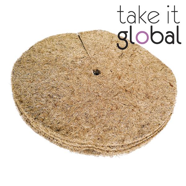 Palm Fibre Weed Mat 40cm Diameter x 1cm thickness