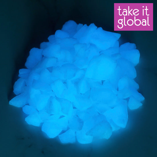 Glow in the dark stone /Pebbles / Night Light Stone / Glowing Rock 荧光石 - S / M Sizes