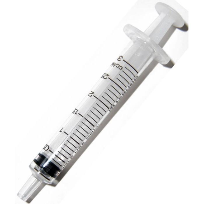 3ml Syringe (needles sold separately) / Sterile - non-Toxic